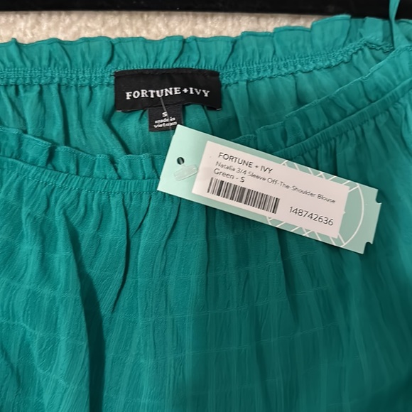 Fortune + Ivy Off the Shoulder Blouse - Picture 5 of 6